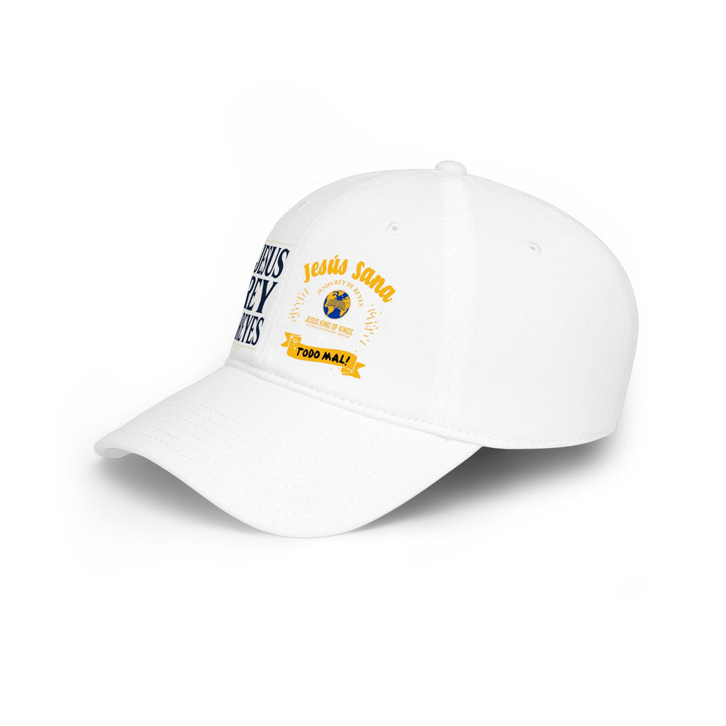 Religious Baseball Cap — “Jesús Rey de Reyes” Red Low Profile Hat