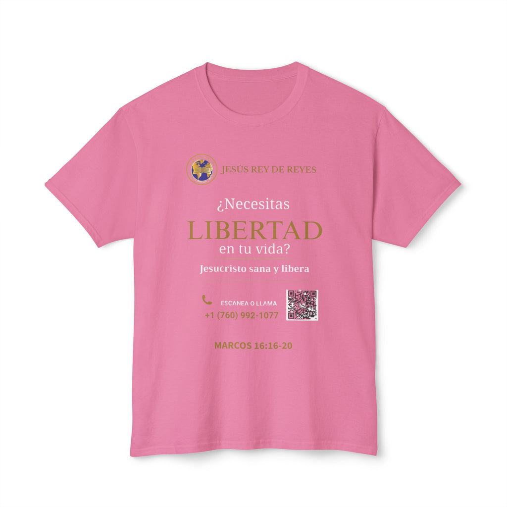 Jesus Cristo Sana Y Libera T-Shirt Para Evagenlizar — ¿Necesitas Libertad?/Necesitas Liberación (Spanish Faith Outreach)