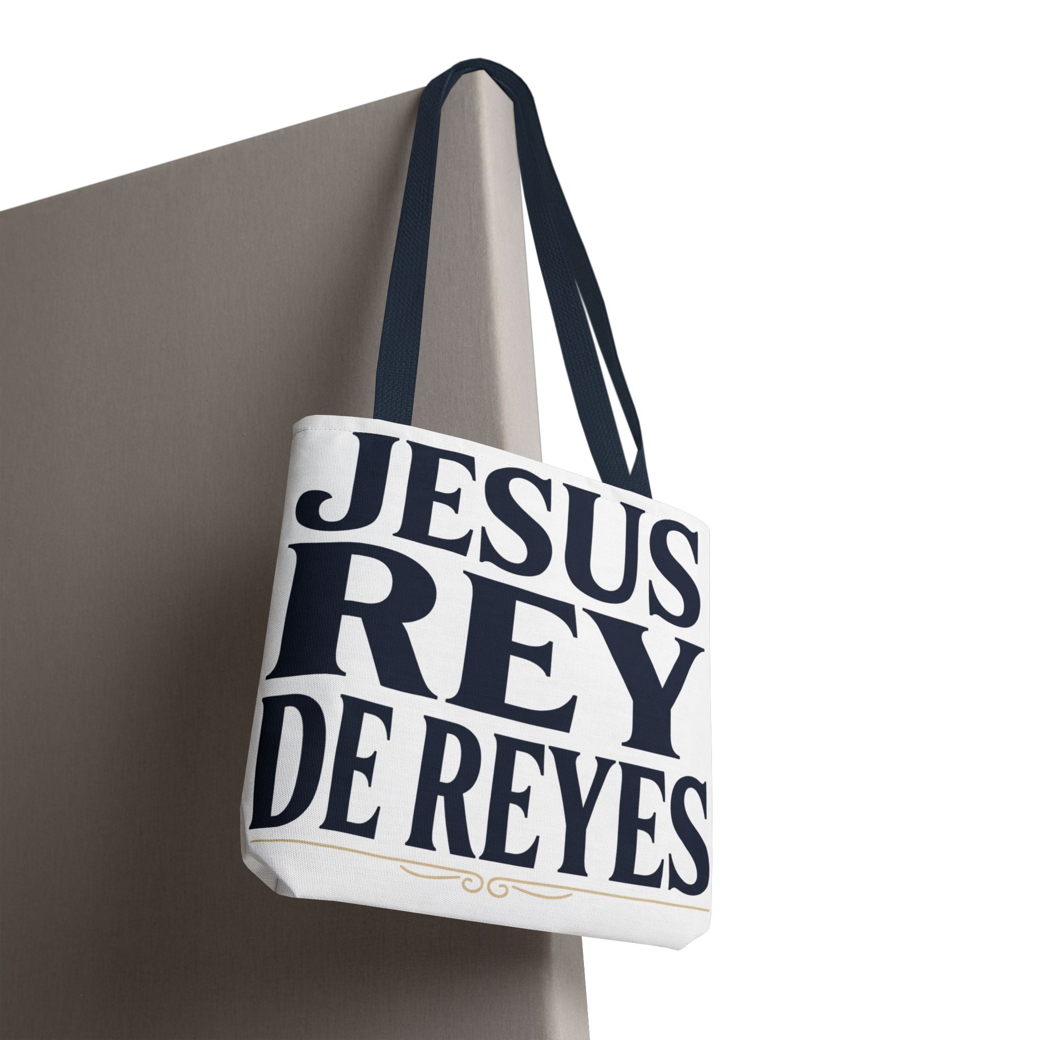 Jesus Rey De Reyes Tote Bag – Inspirational 'Jesus Heals' Christian Canvas Tote