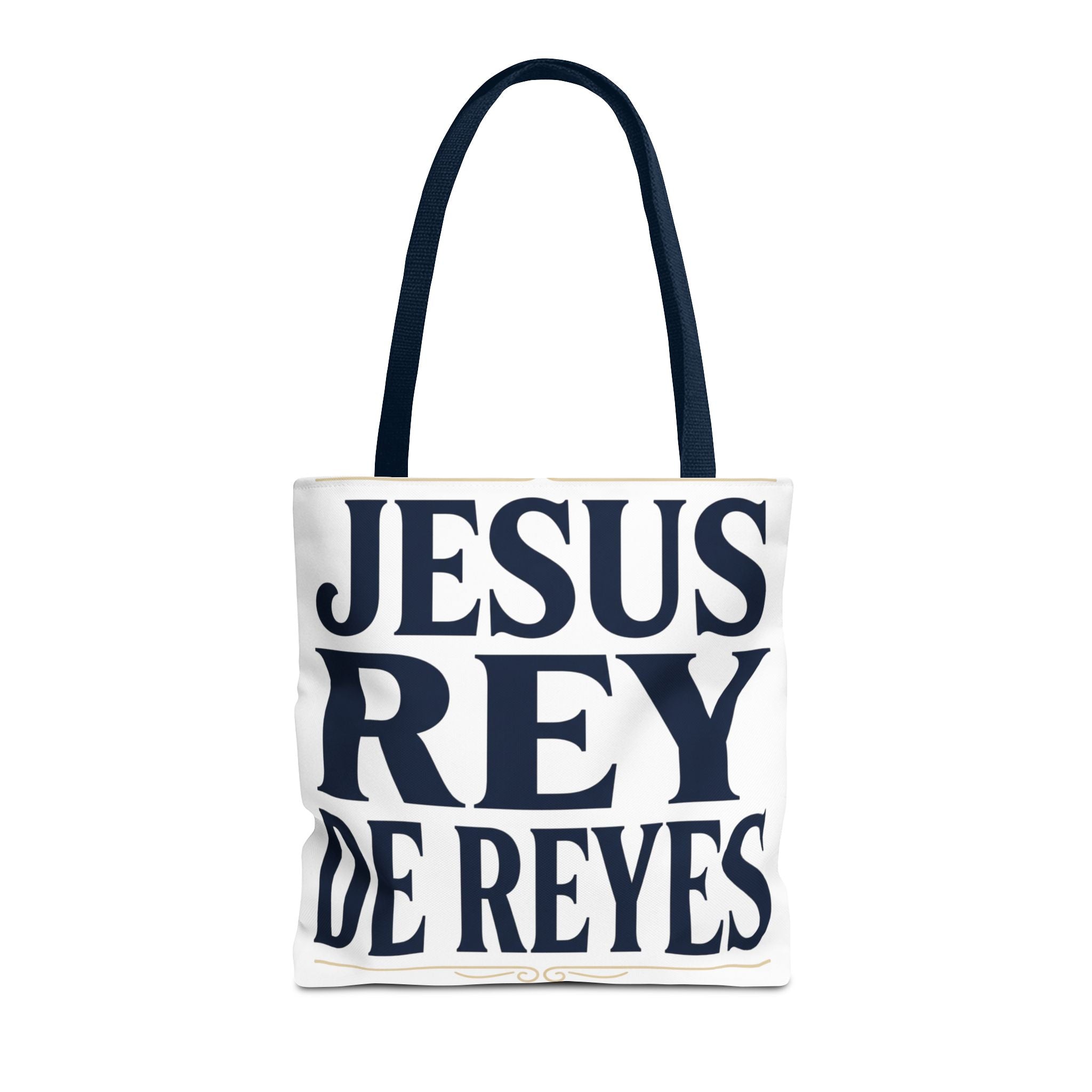 Jesus Rey De Reyes Tote Bag – Inspirational 'Jesus Heals' Christian Canvas Tote