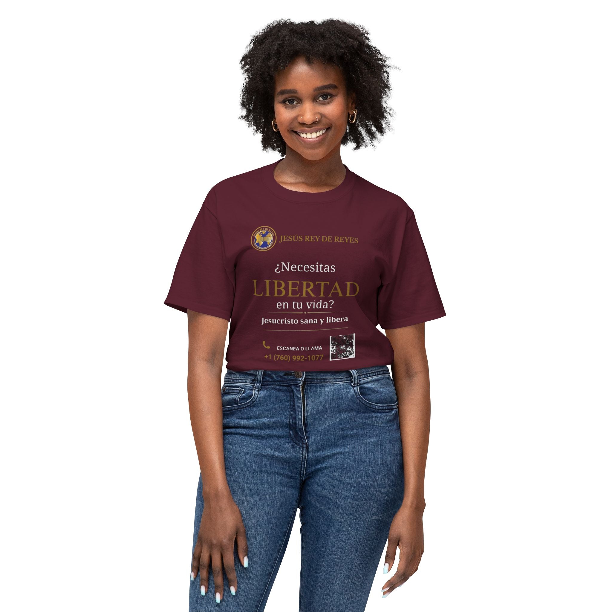 Jesus Cristo Sana Y Libera T-Shirt Para Evagenlizar — ¿Necesitas Libertad?/Necesitas Liberación (Spanish Faith Outreach)