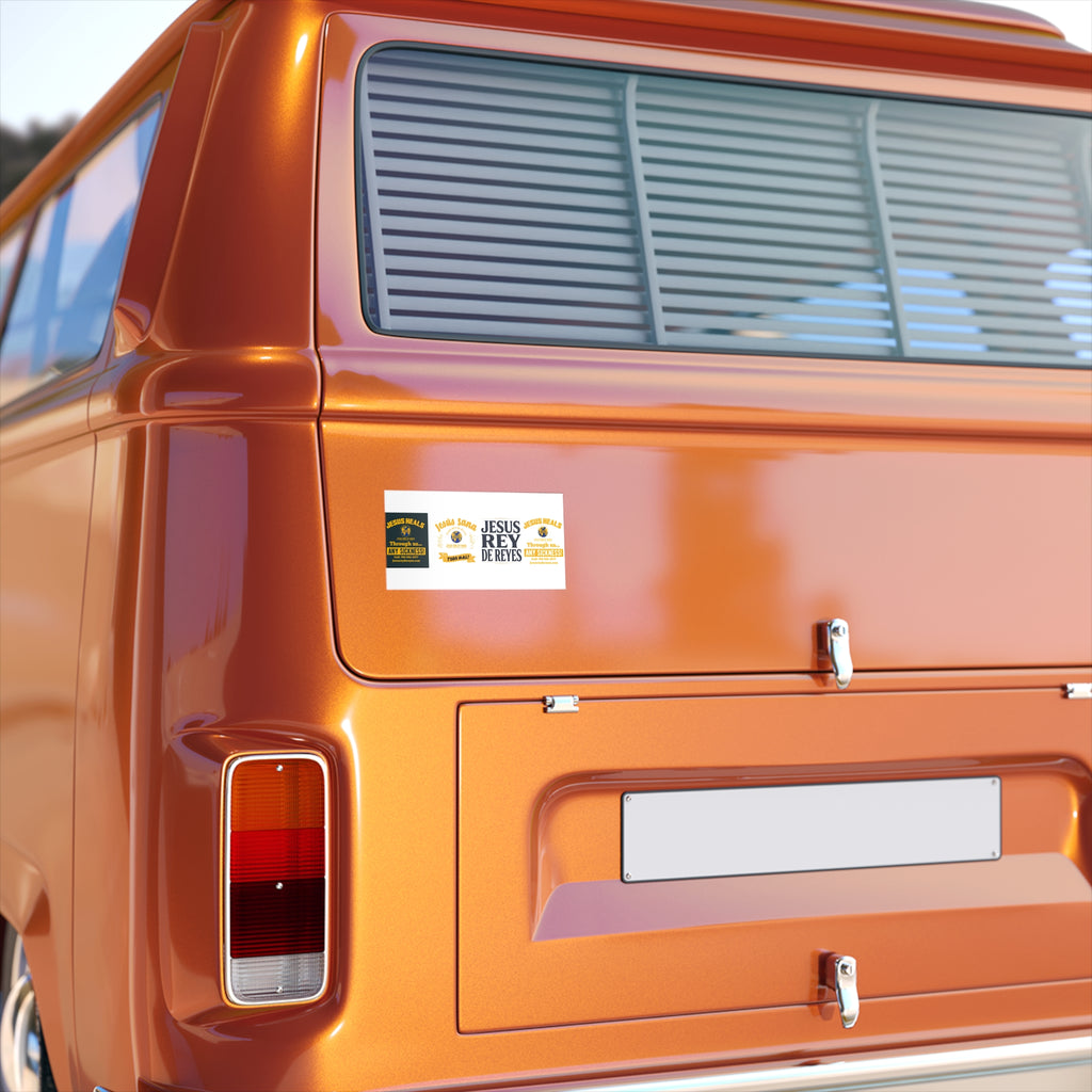 Christian Bumper Stickers - 'Jesus Rey de Reyes' & Healing Faith Designs