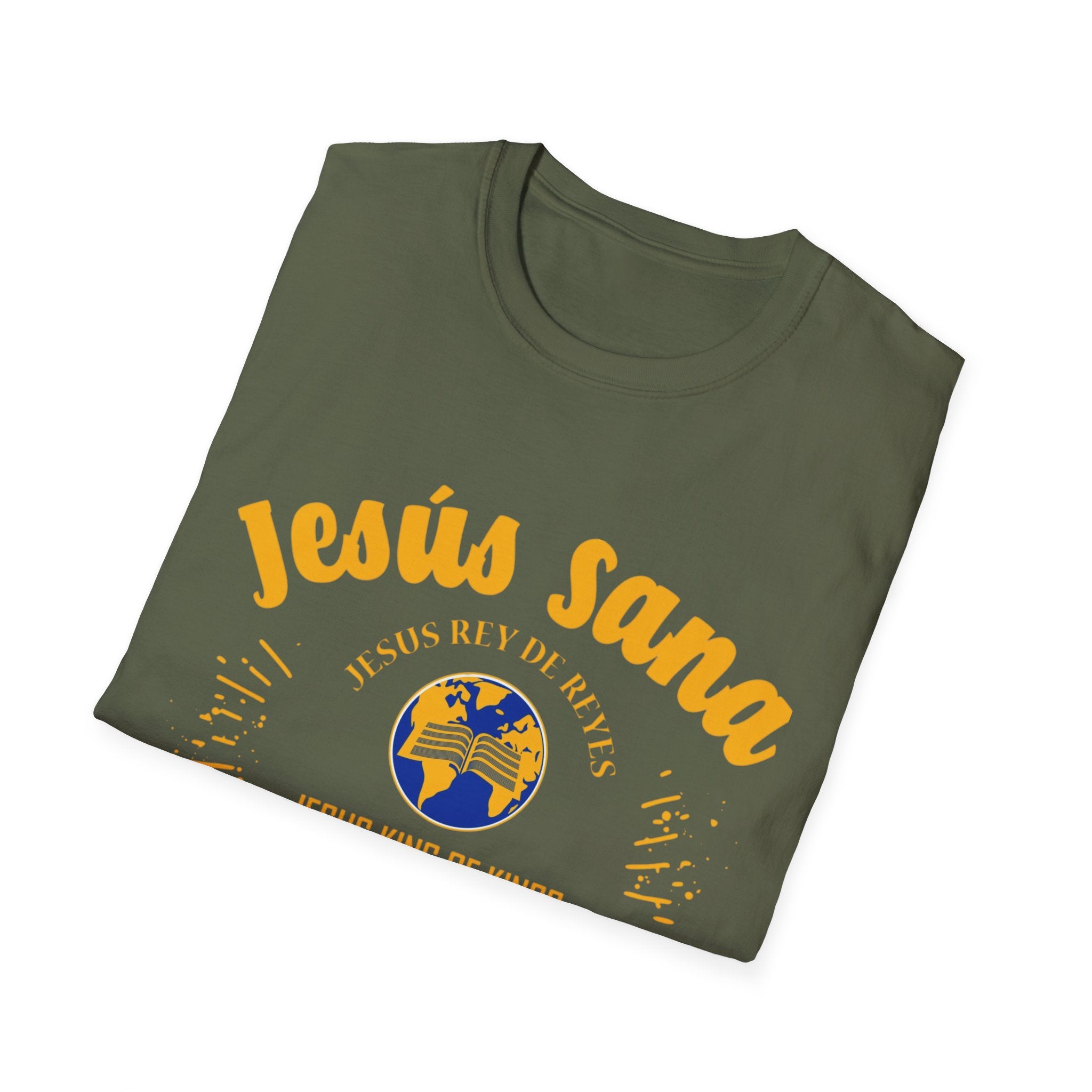 Jesús Sana Todo Mal T-Shirt — Spanish Christian Faith Tee (Jesus King of Kings)