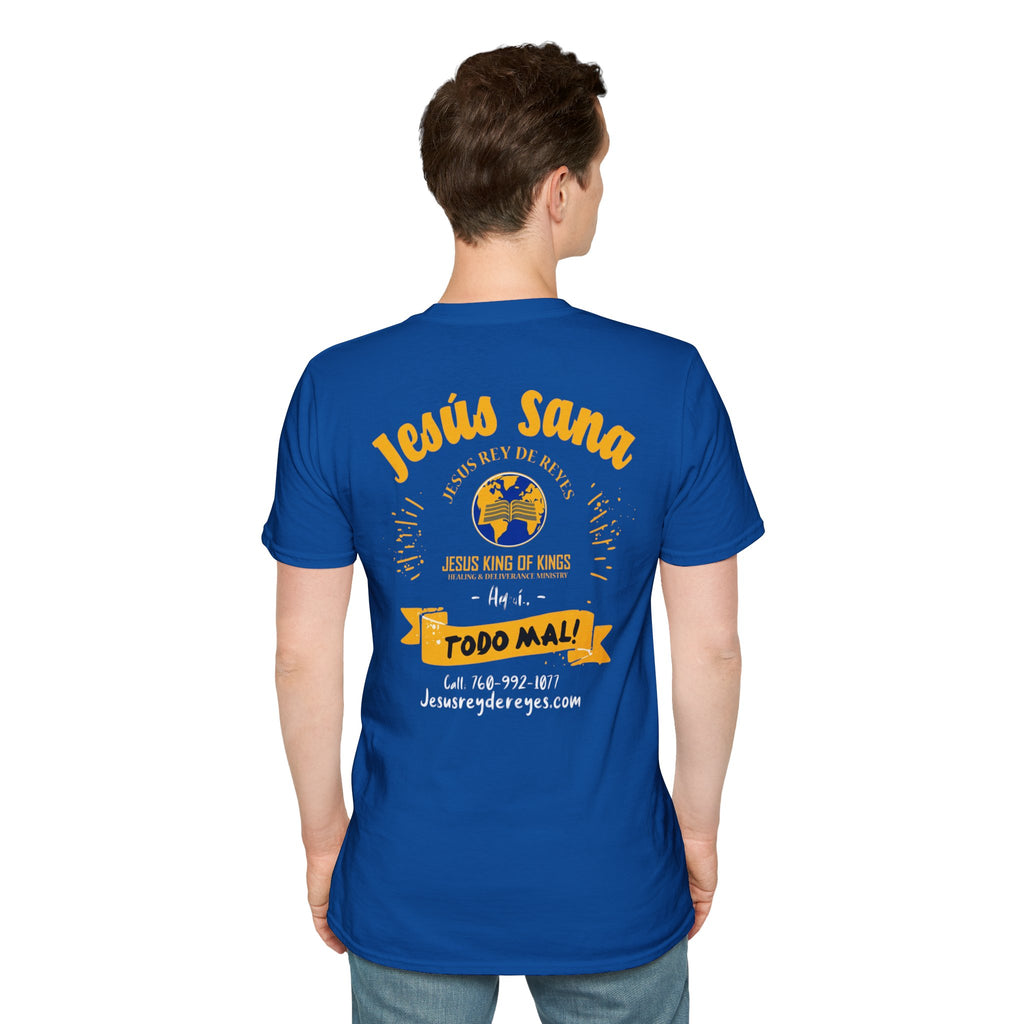 Jesús Sana Todo Mal T-Shirt — Spanish Christian Faith Tee (Jesus King of Kings)