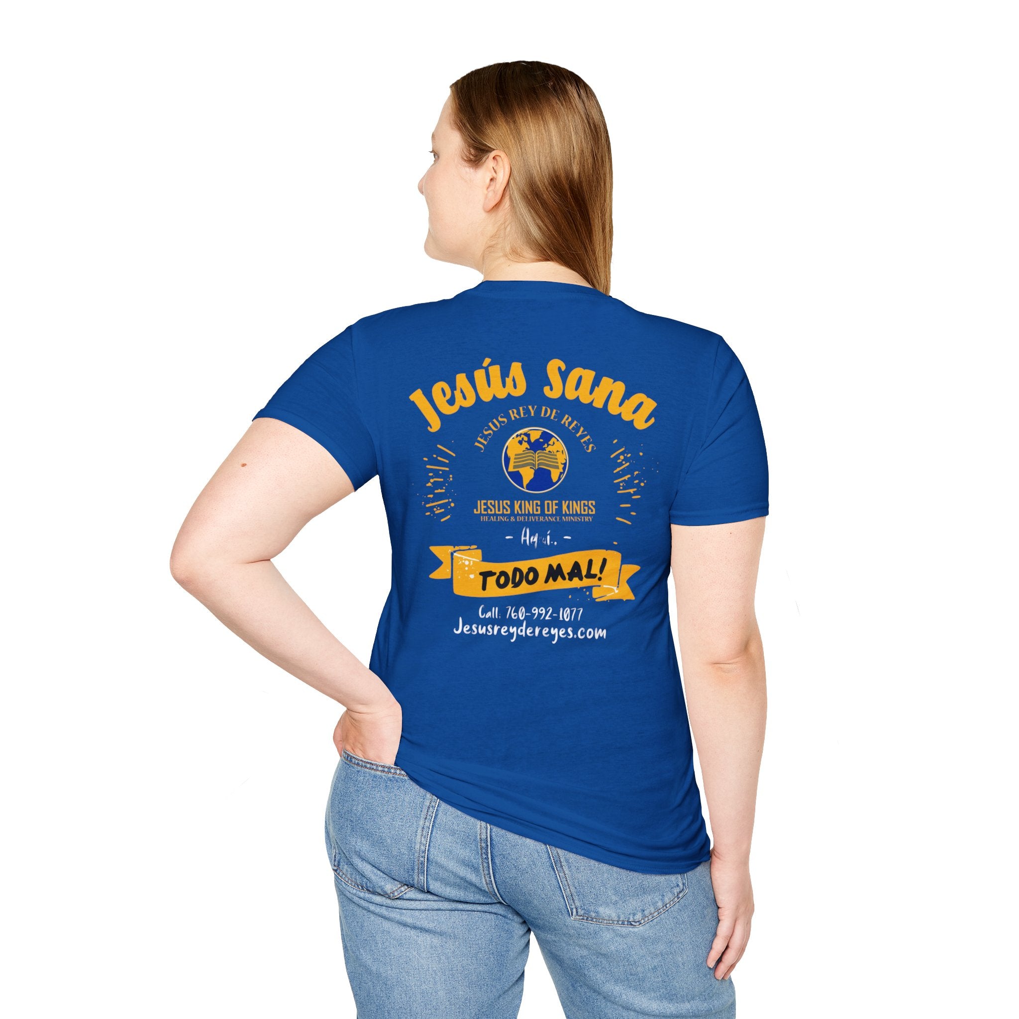 Jesús Sana Todo Mal T-Shirt — Spanish Christian Faith Tee (Jesus King of Kings)