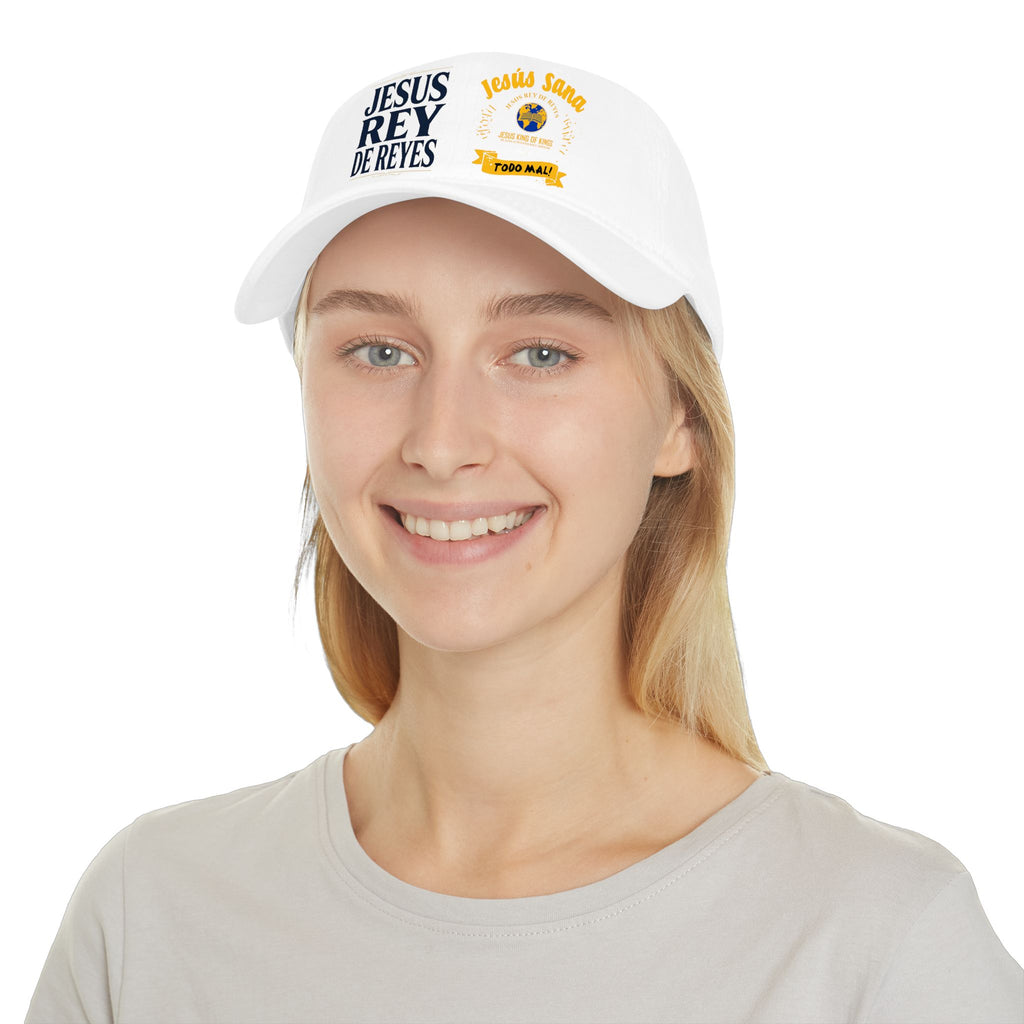 Religious Baseball Cap — “Jesús Rey de Reyes” Red Low Profile Hat