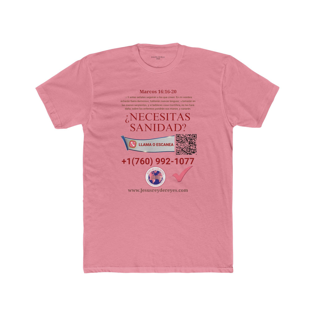 Religious Outreach Tee — "¿Necesitas Sanidad? / Liberación?" Contact Info Shirt