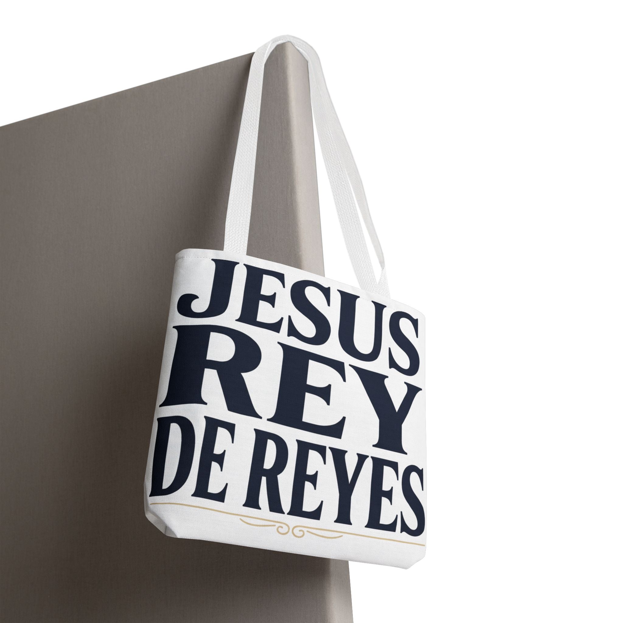 Jesus Rey De Reyes Tote Bag – Inspirational 'Jesus Heals' Christian Canvas Tote