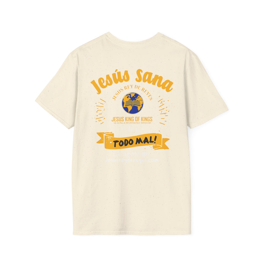 Jesús Sana Todo Mal T-Shirt — Spanish Christian Faith Tee (Jesus King of Kings)