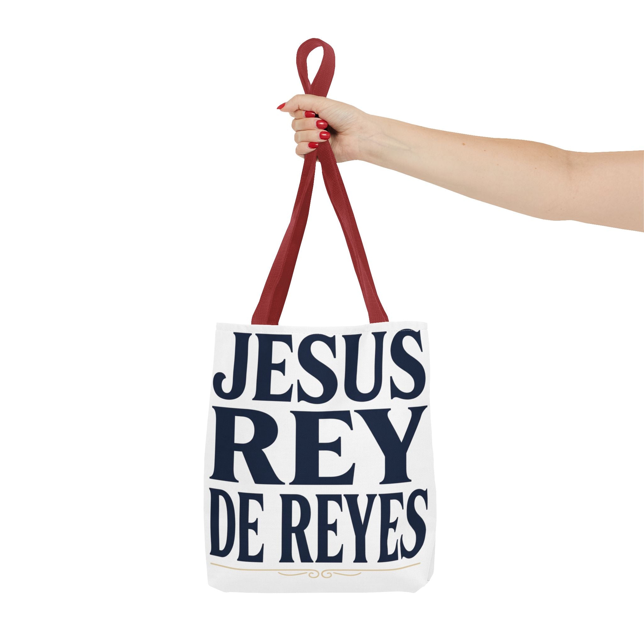 Jesus Rey De Reyes Tote Bag – Inspirational 'Jesus Heals' Christian Canvas Tote