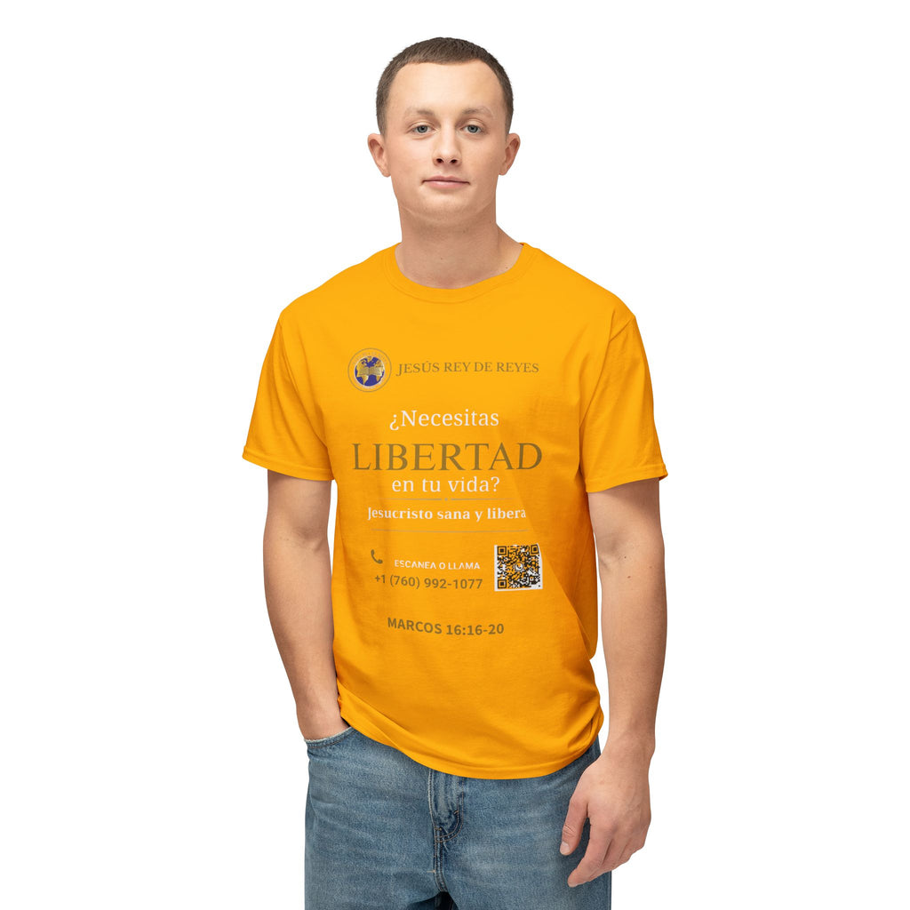Jesus Cristo Sana Y Libera T-Shirt Para Evagenlizar — ¿Necesitas Libertad?/Necesitas Liberación (Spanish Faith Outreach)