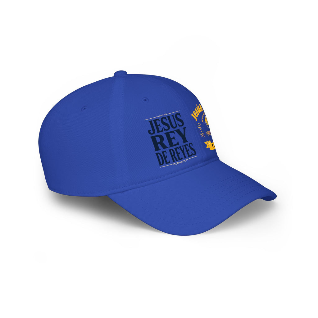 Religious Baseball Cap — “Jesús Rey de Reyes” Red Low Profile Hat