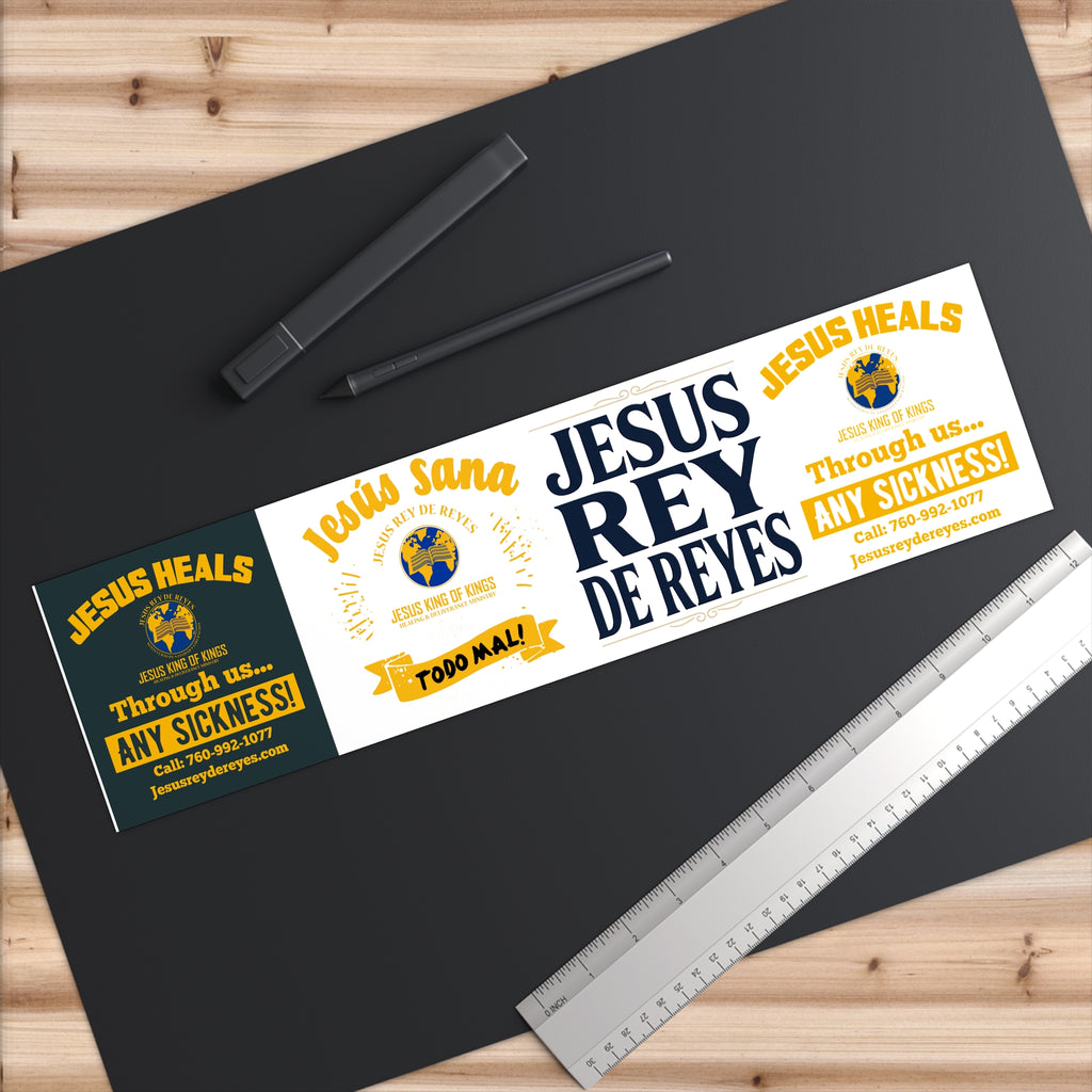 Christian Bumper Stickers - 'Jesus Rey de Reyes' & Healing Faith Designs