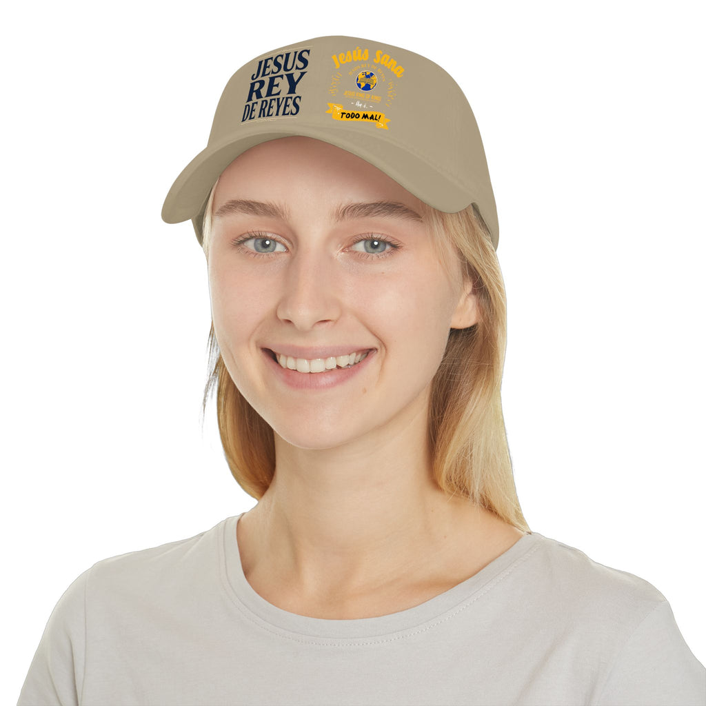Religious Baseball Cap — “Jesús Rey de Reyes” Red Low Profile Hat