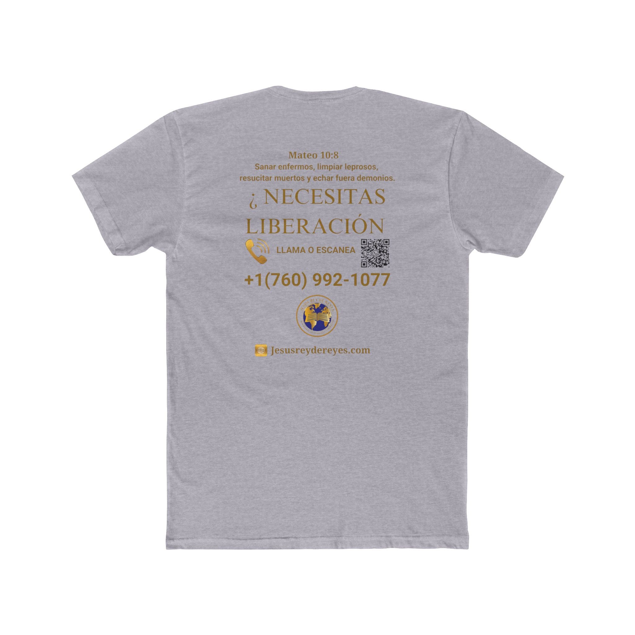 Religious Outreach Tee — "¿Necesitas Sanidad? / Liberación?" Contact Info Shirt